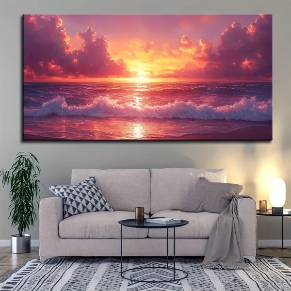 Ocean canvas printed mural